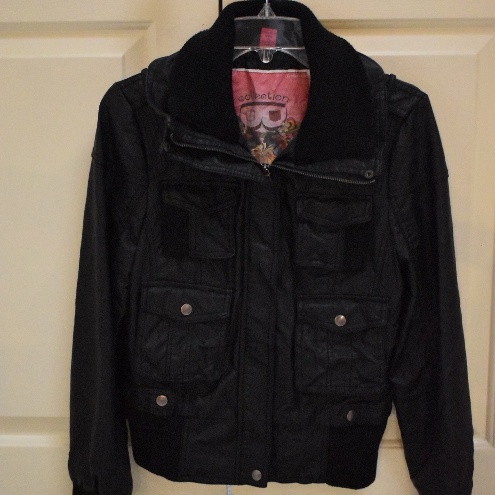 Faux Leather Jacket - Size Medium